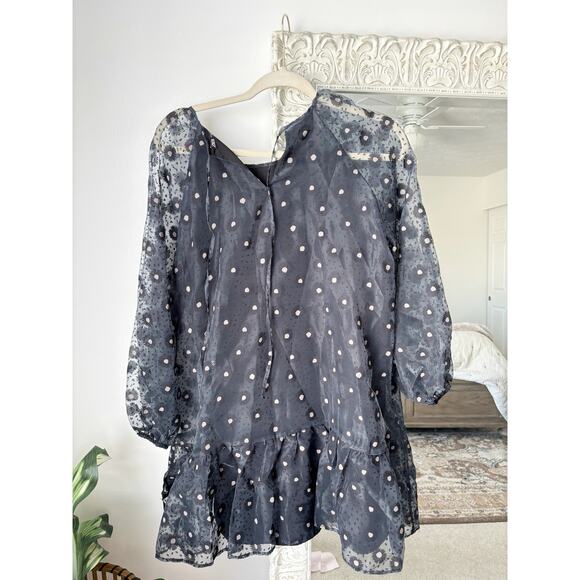 Zara Organza Daisy Print Mini Dress - Picture 5 of 6